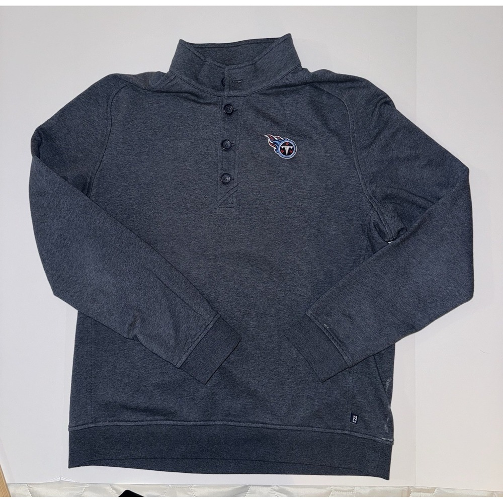Men's Large Cutter & Buck Gray Pullover Sweater Tennessee Titans Mock Neck